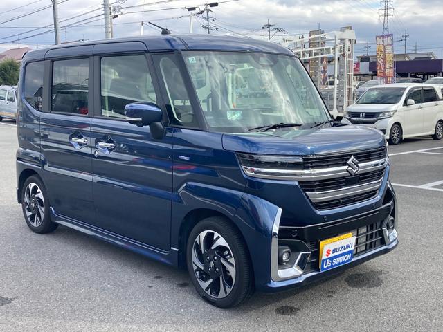 スペーシアカスタム カスタム　ＨＹＢＲＩＤ　ＸＳターボ　ナビ　全方位Ｃ　ＡＣＣ　オートライト　Ｂｌｕｅｔｏｏｔｈ　スライドドア　純正ナビ　プッシュスタート　シートヒーター　オートエアコン　衝突被害軽減システム　横滑り防止機能　衝突安全ボディ　盗難防止システム　全方位カメラ（6枚目）