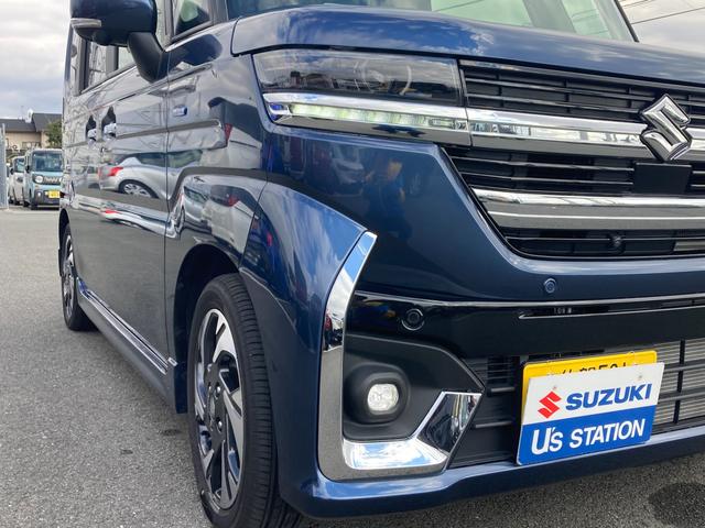 スペーシアカスタム カスタム　ＨＹＢＲＩＤ　ＸＳターボ　ナビ　全方位Ｃ　ＡＣＣ　オートライト　Ｂｌｕｅｔｏｏｔｈ　スライドドア　純正ナビ　プッシュスタート　シートヒーター　オートエアコン　衝突被害軽減システム　横滑り防止機能　衝突安全ボディ　盗難防止システム　全方位カメラ（13枚目）