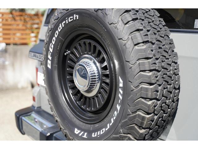 ランドクルーザープラド TX L/C78フェイス丸目換装 クァンタムグレー 各所マットブラック L/C70仕様 Frバンパー 専用Rrバンパー 一式 TOYOTAグリル DEANカリフォルニア16インチAW BFグッドリッチ(22枚目)