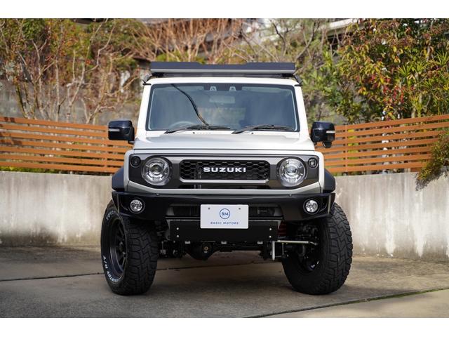 ジムニーノマド ＦＣ　１インチリフトアップ／ＲＡＹＳ　Ａ－ＬＡＰ鍛造アルミＴＯＹＯオープンカントリー新品セットショウワガレージショートバンパー／ＣＬリンクルーフキャリア／ＨＫＳマフラー／ＬＥＤテール／１０インチＤＡ（2枚目）