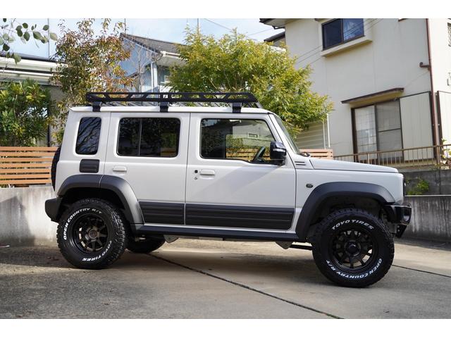 ジムニーノマド ＦＣ　１インチリフトアップ／ＲＡＹＳ　Ａ－ＬＡＰ鍛造アルミＴＯＹＯオープンカントリー新品セットショウワガレージショートバンパー／ＣＬリンクルーフキャリア／ＨＫＳマフラー／ＬＥＤテール／１０インチＤＡ（14枚目）
