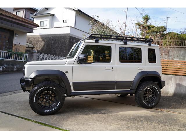 ジムニーノマド ＦＣ　１インチリフトアップ／ＲＡＹＳ　Ａ－ＬＡＰ鍛造アルミＴＯＹＯオープンカントリー新品セットショウワガレージショートバンパー／ＣＬリンクルーフキャリア／ＨＫＳマフラー／ＬＥＤテール／１０インチＤＡ（15枚目）