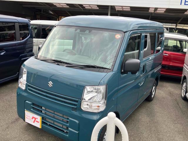 エブリイ ＰＡリミテッド　両側スライドドア　クリアランスソナー　レーンアシスト　衝突被害軽減システム　キーレスエントリー　アイドリングストップ　ＣＶＴ　盗難防止システム　ＡＢＳ　ＥＳＣ　衝突安全ボディ　エアコン（3枚目）