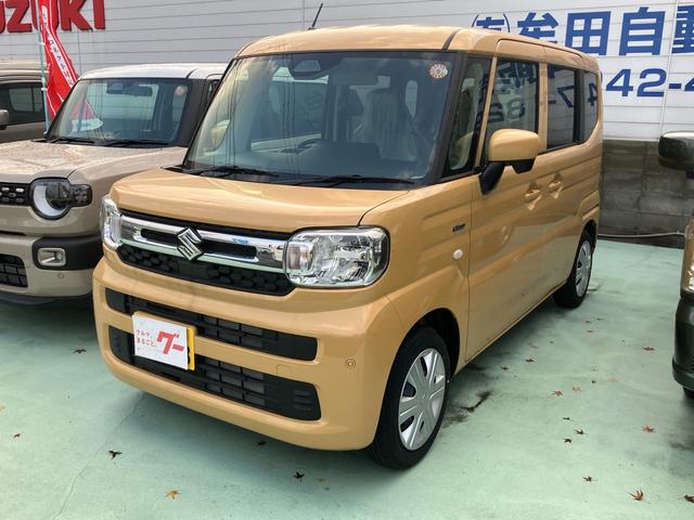 スペーシア ハイブリッドG 両側スライド スマートキー 届出済未使用車 車検令和10年3月(2枚目)