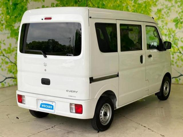 エブリイ ＰＡ　保証書／ＡＢＳ／横滑り防止装置／アイドリングストップ／禁煙車／エアバッグ　運転席／エアバッグ　助手席／パワーステアリング／オートライト／マニュアルエアコン／取扱説明書／ＵＶカットガラス（3枚目）