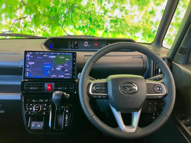 タント カスタムＲＳ　新品タイヤ／保証書／純正　ＳＤナビ／スマートアシスト（トヨタ・ダイハツ）／両側電動スライドドア／シートヒーター　前席／パノラマモニター／車線逸脱防止支援システム／シート　ハーフレザー　全周囲カメラ（5枚目）