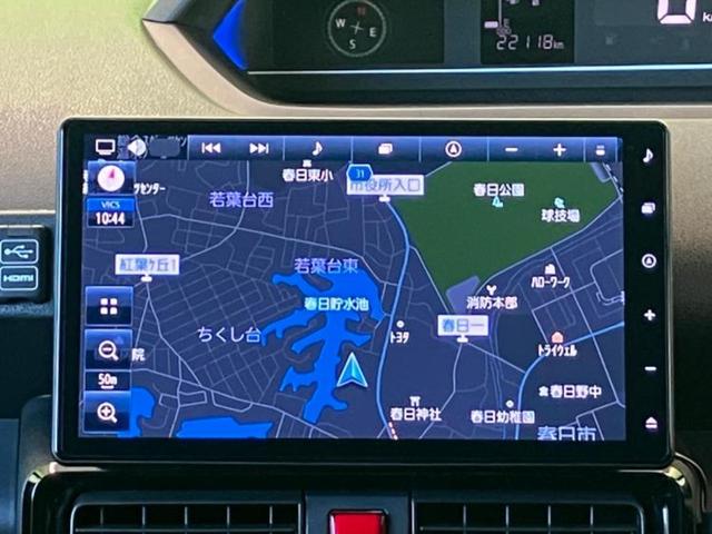 タント カスタムＲＳ　新品タイヤ／保証書／純正　ＳＤナビ／スマートアシスト（トヨタ・ダイハツ）／両側電動スライドドア／シートヒーター　前席／パノラマモニター／車線逸脱防止支援システム／シート　ハーフレザー　全周囲カメラ（6枚目）