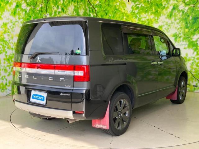 デリカＤ：５ ４ＷＤジャスパー　新品タイヤ／保証書／社外　ＳＤナビ／フリップダウンモニター／両側電動スライドドア／シート　ハーフレザー／ヘッドランプ　ＨＩＤ／Ｂｌｕｅｔｏｏｔｈ接続／ＥＴＣ／ＥＢＤ付ＡＢＳ／横滑り防止装置　電動シート（3枚目）