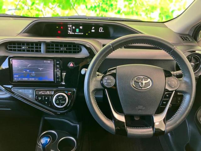 アクア Ｇ　純正　ＳＤナビ／トヨタセーフティセンス／ヘッドランプ　ＬＥＤ／ＥＴＣ／ＥＢＤ付ＡＢＳ／横滑り防止装置／アイドリングストップ／バックモニター／フルセグＴＶ／エアバッグ　運転席／エアバッグ　助手席（5枚目）