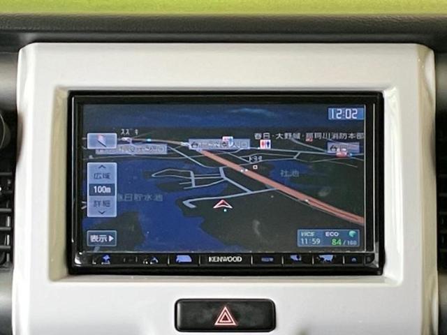 ハスラー Xターボ 社外 SDナビ/レーダーブレーキサポート(スズキ)/シートヒーター/ヘッドランプ HID/Bluetooth接続/ETC/EBD付ABS/横滑り防止装置/アイドリングストップ バックカメラ DVD再生(6枚目)