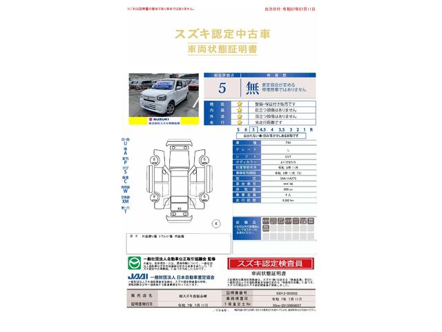 車両状態評価書