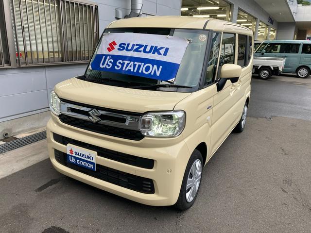 スペーシア HYBRID G ナビ 全方位カメラ オートライト LED フルホイールキャップ オートエアコン プッシュスタート 両側スライドドア 衝突被害軽減システム アイドリングストップ 横滑り防止機能 衝突安全ボディ 盗難防止システム(2枚目)