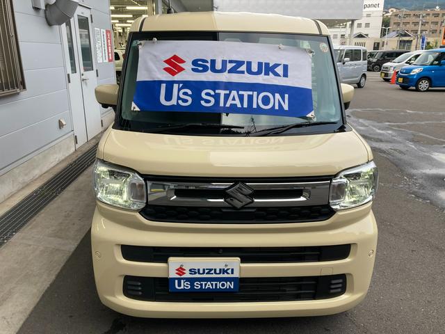 スペーシア HYBRID G ナビ 全方位カメラ オートライト LED フルホイールキャップ オートエアコン プッシュスタート 両側スライドドア 衝突被害軽減システム アイドリングストップ 横滑り防止機能 衝突安全ボディ 盗難防止システム(3枚目)