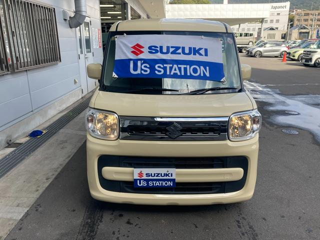 スペーシア HYBRID X 2型 両側電動スライドドア CDステレオ フルホイールキャップ オートライト プッシュスタート シートヒーター オートエアコン 衝突被害軽減システム アイドリングストップ USBソケット 横滑り防止機能 衝突安全ボディ 盗難防止システム(3枚目)