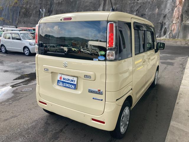 スペーシア HYBRID X 2型 両側電動スライドドア CDステレオ フルホイールキャップ オートライト プッシュスタート シートヒーター オートエアコン 衝突被害軽減システム アイドリングストップ USBソケット 横滑り防止機能 衝突安全ボディ 盗難防止システム(5枚目)