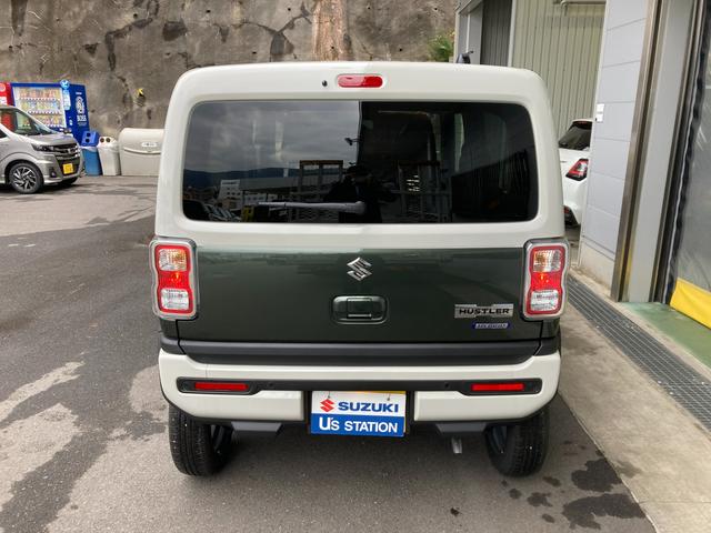 ハスラー ＨＹＢＲＩＤ　Ｇ　３型　衝突被害軽減システム　オートライト　１５インチスチールホイール　ＬＥＤライト　プッシュスタート　シートヒーター　オートエアコン　アイドリングストップ　横滑り防止機能　衝突安全ボディ　盗難防止システム　取扱説明書　メンテナンスノート（6枚目）