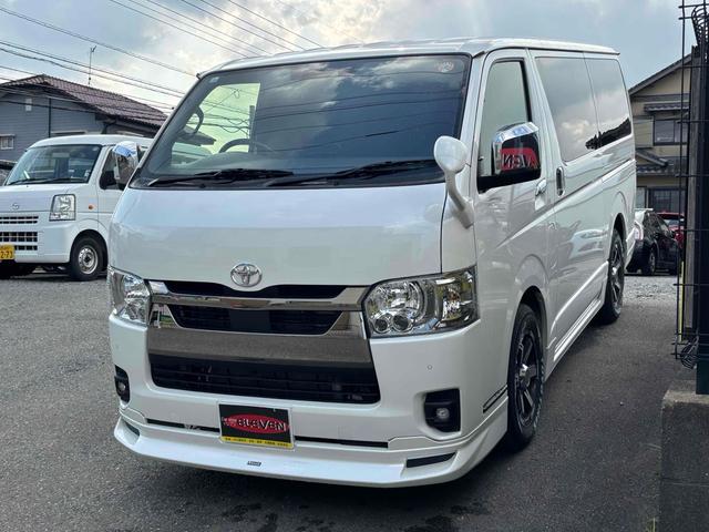 ハイエースバン スーパーＧＬ　ダークプライムＩＩ　ＥＴＣ　バックカメラ　ナビ　ＴＶ　クリアランスソナー　レーンアシスト　衝突被害軽減システム　両側電動スライドドア　オートマチックハイビーム　オートライト　アルミホイール　スマートキー　後席モニター（13枚目）