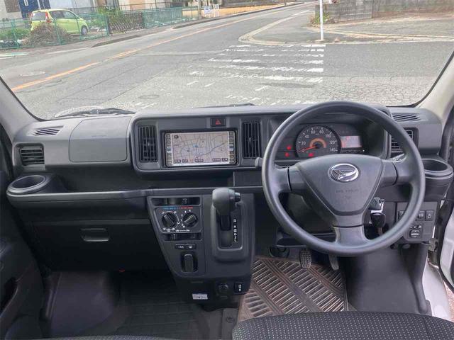 ハイゼットカーゴ クルーズＳＡＩＩＩ　ハイルーフ　ＡＴ　衝突被害軽減システム　ナビ　ＴＶ　両側スライドドア　キーレスエントリー　アイドリングストップ　電動格納ミラー　オートマチックハイビーム　オートライト　アルミホイール　ＡＢＳ（2枚目）