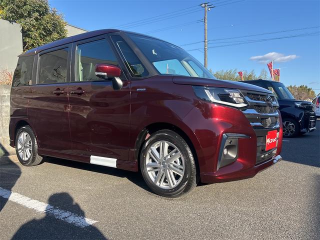 ソリオ ハイブリッドＭＺ　【届出済未使用車・革調シートカバー】ＳＤナビＴＶ全方位カメラ【ドライブレコーダー前後】クルーズコントロール　ＥＴＣブルートゥース　ＣＤ・ＤＶＤシートヒーター【フルカバーラゲッジマット】ＬＥＤライト（4枚目）