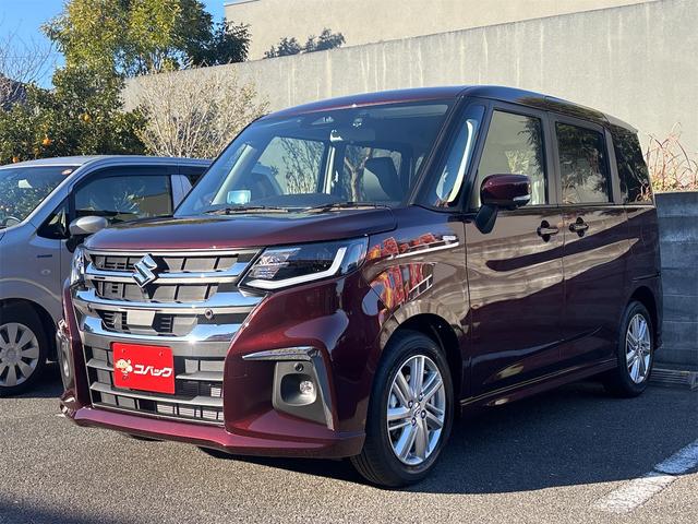 ソリオ ハイブリッドＭＺ　【届出済未使用車・革調シートカバー】ＳＤナビＴＶ全方位カメラ【ドライブレコーダー前後】クルーズコントロール　ＥＴＣブルートゥース　ＣＤ・ＤＶＤシートヒーター【フルカバーラゲッジマット】ＬＥＤライト（7枚目）