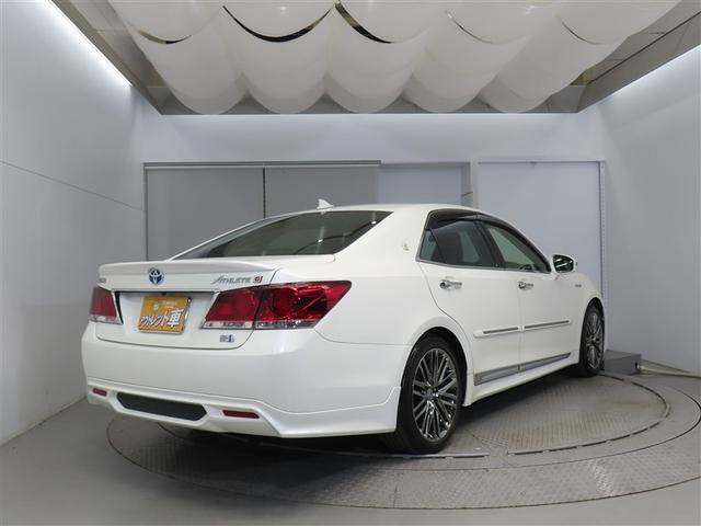 クラウンハイブリッド アスリートＧ　整備記録簿　セキュリティー　地デジ　ＴＶナビ　本革シート　Ｗエアバック　カーテンエアバック　リアカメラ　クルコン　ＨＤＤナビゲーションシステム　ＤＶＤ可　スマキー　ＡＵＸ　パワーウィンドウ　エアコン（3枚目）