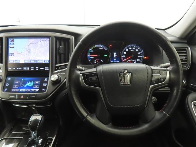 クラウンハイブリッド アスリートＧ　整備記録簿　セキュリティー　地デジ　ＴＶナビ　本革シート　Ｗエアバック　カーテンエアバック　リアカメラ　クルコン　ＨＤＤナビゲーションシステム　ＤＶＤ可　スマキー　ＡＵＸ　パワーウィンドウ　エアコン（4枚目）