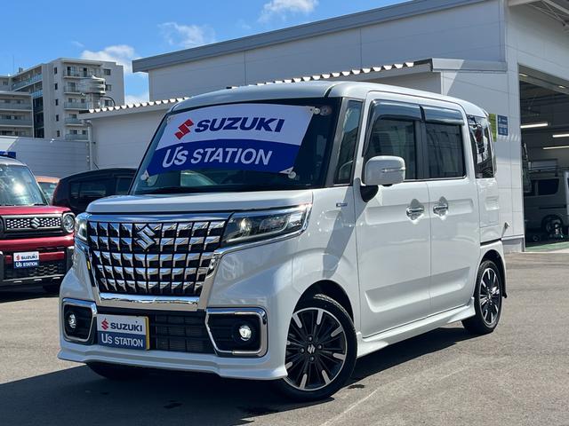 スペーシアカスタム カスタム　ＨＹＢＲＩＤ　ＸＳ　３型　全方位カメラ付きナビ　ＥＴＣ　両側電動スライドドア　衝突被害軽減ブレーキサポート　運転席シートヒーター　スリムサーキュレーター　ヘッドアップディスプレイ　ＬＥＤヘッドライト　アイドリングストップ（15枚目）