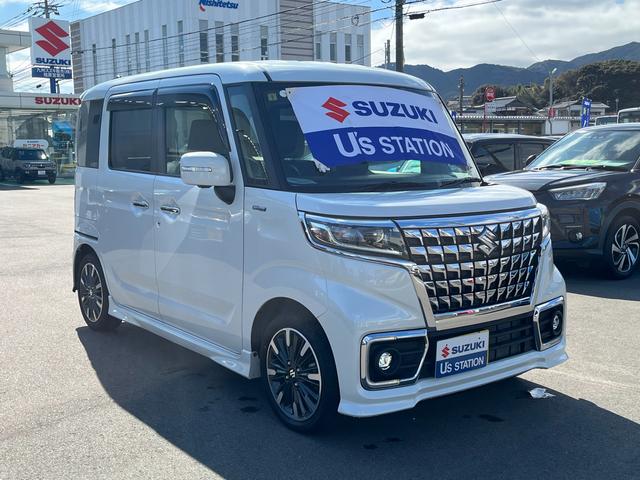 スペーシアカスタム カスタム　ＨＹＢＲＩＤ　ＸＳ　３型　全方位カメラ付きナビ　ＥＴＣ　両側電動スライドドア　衝突被害軽減ブレーキサポート　運転席シートヒーター　スリムサーキュレーター　ヘッドアップディスプレイ　ＬＥＤヘッドライト　アイドリングストップ（17枚目）