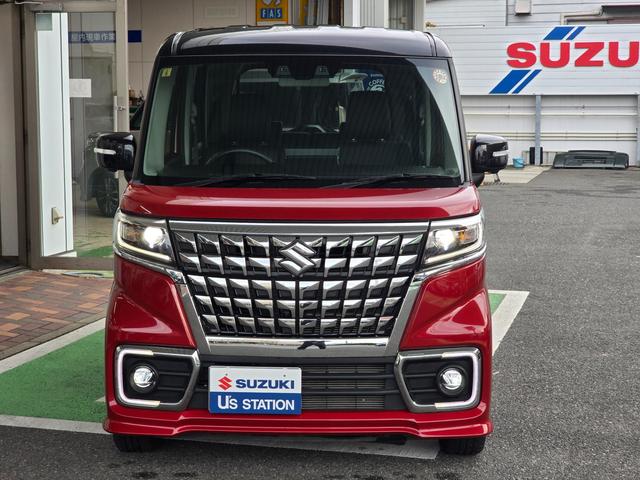 スペーシアカスタム カスタム　ＨＹＢＲＩＤ　ＸＳ　３型　衝突軽減ブレーキ　リアパーキングセンサー　純正９型ナビ　ＣＤ／ＤＶＤ／Ｂｌｕｅｔｏｏｔｈ対応　全方位カメラ　両側電動スライドドア　ＬＥＤヘッドライト　スマートキー　３年保証付き（3枚目）