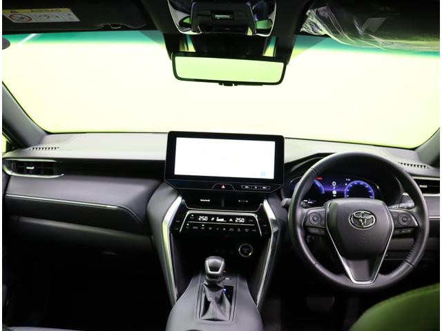 ハリアーハイブリッド G/ワンオーナー/12.3型Dオーディオ/Dインナーミラー/ 12.3型フルセグナビ/Bカメラ/Dインナーミラー/ハーフレザー/スマートキー/セーフティセンス/PKSB/革巻ステア/Pバックドア/オートLED/クリアランスソナー/18AW/CVT(10枚目)