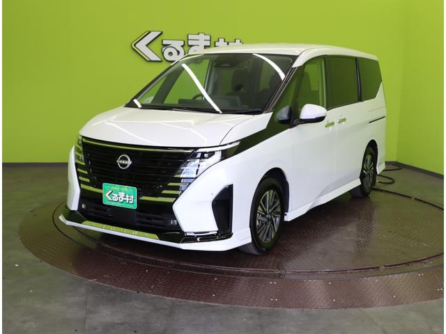 セレナ e-パワー ハイウェイスターV/Fスポイラー/8人乗/ 9型フルセグナビ/両側自動ドア/インテリキー/プロパイロット/車線逸脱抑制/エマブレ/革巻ステア/ETC/Fスポイラー/ミラーウインカー/F&Rソナー/オートLED/16AW/8人乗(2枚目)