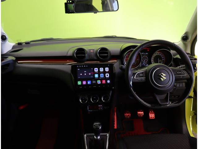 スイフトスポーツ ベースグレード／セーフティパッケージ装着車／／６速ＭＴ／　ディスプレイオーディオ／Ｂカメラ／スマートキー／デュアルセンサーブレーキ／アダプティブクルーズ／革巻ステア／ハイビームアシスト／ＬＥＤライト／ＴＥＩＮ車高調／ＲＡＹＳ１７ＡＷ／６速ＭＴ（10枚目）