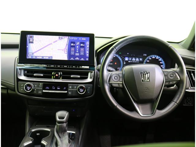 クラウンハイブリッド RSアドバンス/ワンオーナー/走行19000km/後期型/ 12.3型フルセグナビ/Bカメラ/黒革エアシート/レーダークルーズ/PKSB/BSM/プリクラッシュ/カードキー/パドルシフト/クリアランスソナー/オートLED/18AW/CVT/HYBRID(11枚目)
