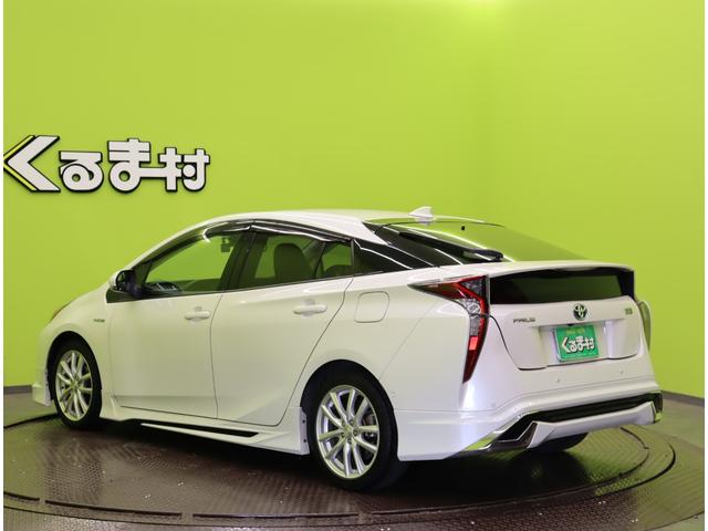 プリウス Sセーフティプラス/買取車/ 9型フルセグナビ/Bカメラ/レーダークルーズ/プリクラッシュ/LDA/AHB/スマートキー/ビルトインETC/ミラーウインカー/モデリスタエアロ/オートLED/社外17AW/CVT(8枚目)