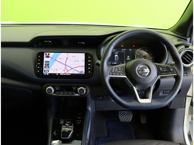 キックス オーテック／走行６５００ｋｍ／　９型フルセグナビ／アラウンドビュー／青黒コンビレザレットシート／エマブレ／プロパイロット／インテリキー／スマートルームミラー／ＥＴＣ／Ｆ＆Ｒソナー／ＬＥＤ／ルーフレール／１７ＡＷ／４ＷＤ（11枚目）