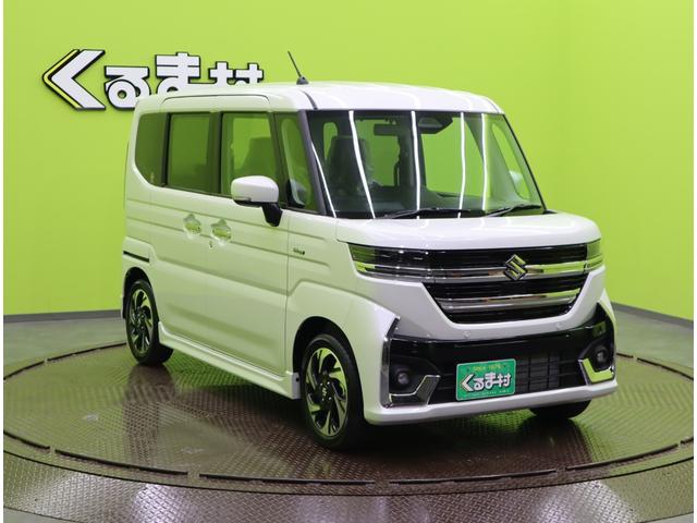 スペーシアカスタム ハイブリッドXS/届出済未使用車/OPカラー/ 9型ナビ&全方位モニター/両側自動ドア/ハーフレザー/スマートキー/デュアルセンサーブレーキII/アダプティブクルコン/アイドリングS/LED/F&Rソナー/15AW/CVT(4枚目)