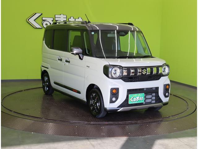 スペーシアギア ハイブリッドＸＺ　ターボ／走行８５００ｋｍ／　自社リースＵＰ車両／９型フルセグナビ／全方位モニター／両側自動ドア／デュアルセンサーブレーキ／アダプティブクルコン／スマートキー／オートハイビーム／ルーフレール／ＬＥＤ／１４ＡＷ／ＣＶＴ（4枚目）