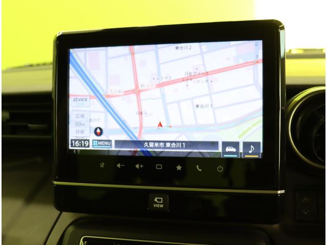 スペーシアギア ハイブリッドＸＺ／ワンオーナー／　９型フルセグナビ／全方位モニター／両側自動ドア／スマートキー／革巻ステア／デュアルカメラブレーキサポート／ＨＵＤ／ハイビームアシスト／ＬＥＤライト／１４ＡＷ／ＣＶＴ（4枚目）