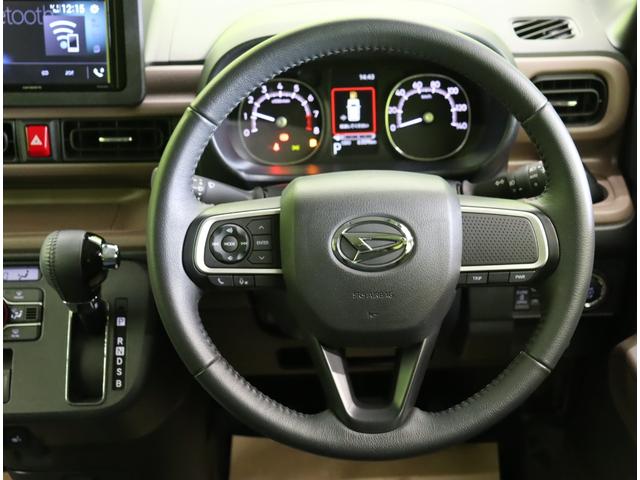 ムーヴキャンバス セオリーG/走行6300km/ Dオーディオ/両側自動ドドア/スマートキー/シートヒーター/スマートアシスト/車線逸脱警報/革巻ステア/アイドリングS/オートLED/電格ミラー/CVT(17枚目)