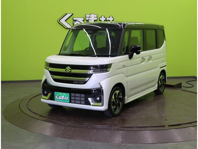 スペーシアカスタム ハイブリッドＸＳ／走行４８００ｋｍ／自社リースＵＰ車両／　９型フルセグナビ／全方位モニター／両側自動ドアデュアルセンサーブレーキ／車線逸脱警報／ハーフレザー／シートヒーター／スマートキー／ＬＥＤ／ミラーウインカー／ソナー／１５ＡＷ／ＣＶＴ／２トーンカラー（2枚目）