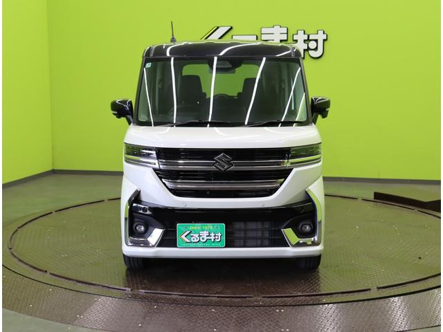 スペーシアカスタム ハイブリッドＸＳ／走行４８００ｋｍ／自社リースＵＰ車両／　９型フルセグナビ／全方位モニター／両側自動ドアデュアルセンサーブレーキ／車線逸脱警報／ハーフレザー／シートヒーター／スマートキー／ＬＥＤ／ミラーウインカー／ソナー／１５ＡＷ／ＣＶＴ／２トーンカラー（3枚目）