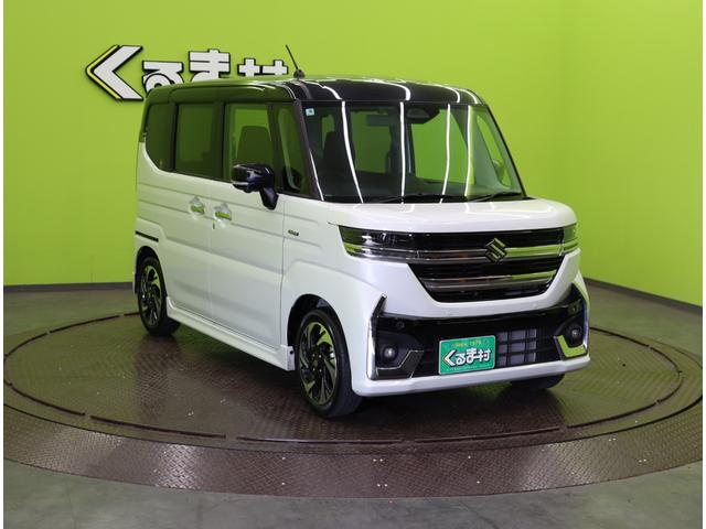 スペーシアカスタム ハイブリッドＸＳ／走行４８００ｋｍ／自社リースＵＰ車両／　９型フルセグナビ／全方位モニター／両側自動ドアデュアルセンサーブレーキ／車線逸脱警報／ハーフレザー／シートヒーター／スマートキー／ＬＥＤ／ミラーウインカー／ソナー／１５ＡＷ／ＣＶＴ／２トーンカラー（4枚目）