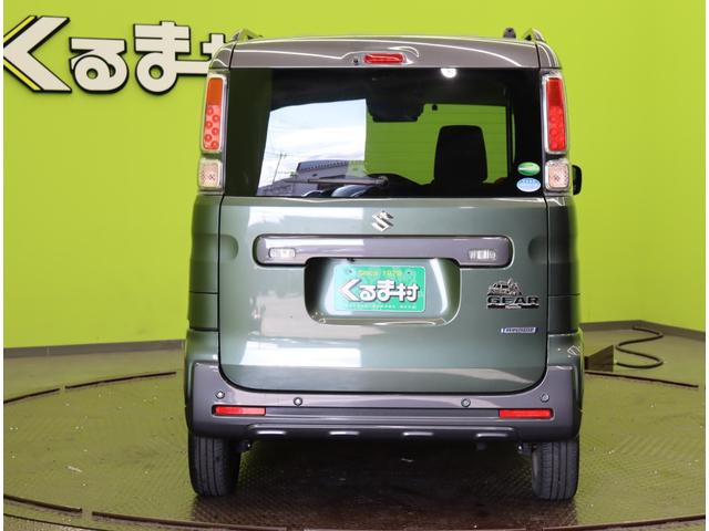 スペーシアギア ハイブリッドＸＺ／走行２７８００ｋｍ／２トーンカラー／　８型フルセグナビ／全方位モニター／両側自動ドア／デュアルセンサーブレーキ／シートヒーター／スマートキー／パドルシフト／アイドリングＳ／ルーフレール／オートＬＥＤ／１４ＡＷ／ＣＶＴ（7枚目）