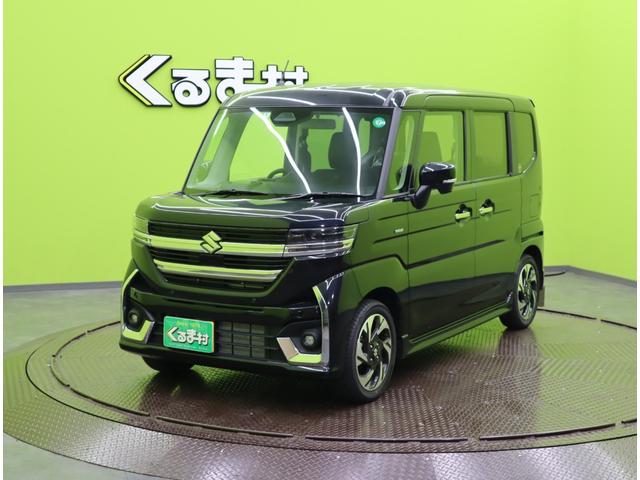 スペーシアカスタム ハイブリッドXS/走行4700km/自社リースUP車両/ 9型フルセグナビ/全方位モニター/両側自動ドア/デュアルセンサーブレーキ/車線逸脱警報/ハーフレザー/シートヒーター/スマートキー/LED/ミラーウインカー/ソナー/15AW/CVT(2枚目)