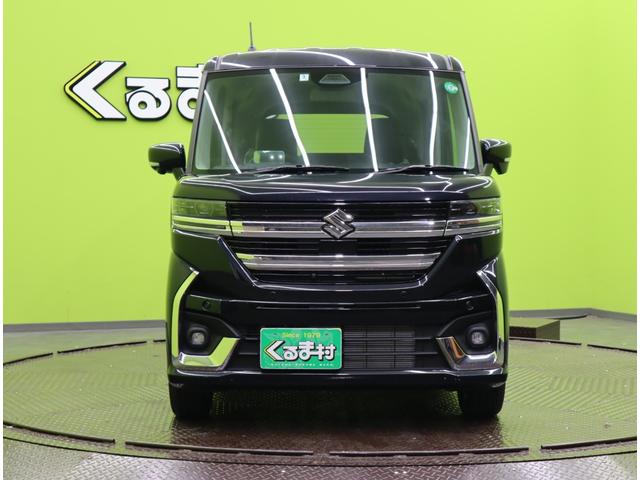 スペーシアカスタム ハイブリッドXS/走行4700km/自社リースUP車両/ 9型フルセグナビ/全方位モニター/両側自動ドア/デュアルセンサーブレーキ/車線逸脱警報/ハーフレザー/シートヒーター/スマートキー/LED/ミラーウインカー/ソナー/15AW/CVT(3枚目)