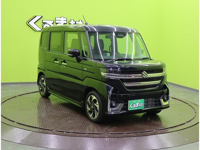 スペーシアカスタム ハイブリッドXS/走行4700km/自社リースUP車両/ 9型フルセグナビ/全方位モニター/両側自動ドア/デュアルセンサーブレーキ/車線逸脱警報/ハーフレザー/シートヒーター/スマートキー/LED/ミラーウインカー/ソナー/15AW/CVT(4枚目)