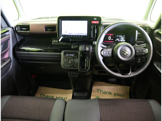 スペーシアカスタム ハイブリッドXS/走行4700km/自社リースUP車両/ 9型フルセグナビ/全方位モニター/両側自動ドア/デュアルセンサーブレーキ/車線逸脱警報/ハーフレザー/シートヒーター/スマートキー/LED/ミラーウインカー/ソナー/15AW/CVT(10枚目)