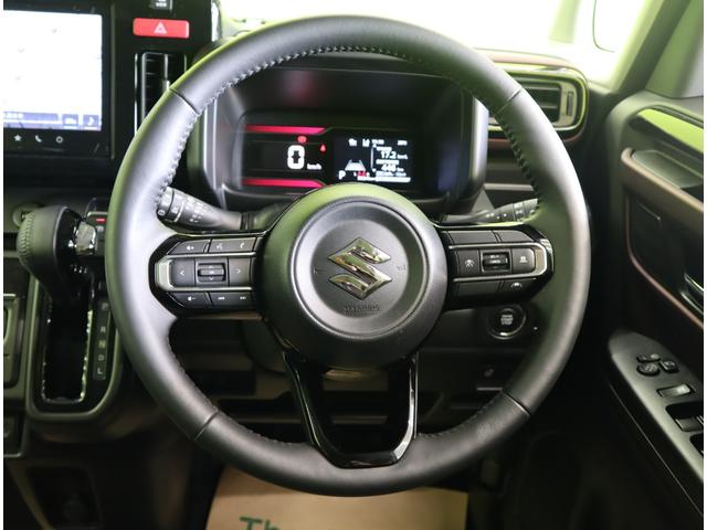 スペーシアカスタム ハイブリッドXS/走行4700km/自社リースUP車両/ 9型フルセグナビ/全方位モニター/両側自動ドア/デュアルセンサーブレーキ/車線逸脱警報/ハーフレザー/シートヒーター/スマートキー/LED/ミラーウインカー/ソナー/15AW/CVT(19枚目)