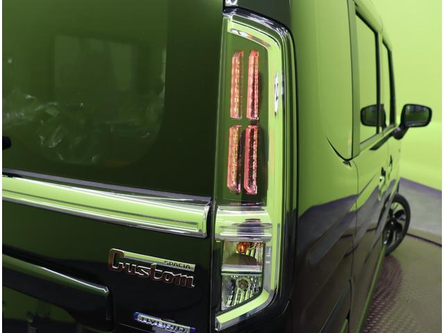 スペーシアカスタム ハイブリッドXS/走行4700km/自社リースUP車両/ 9型フルセグナビ/全方位モニター/両側自動ドア/デュアルセンサーブレーキ/車線逸脱警報/ハーフレザー/シートヒーター/スマートキー/LED/ミラーウインカー/ソナー/15AW/CVT(58枚目)