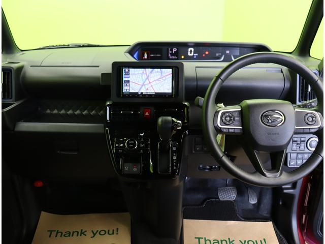 タント カスタムＲＳスタイルセレクション／　フルセグＳＤナビ／両側自動ドア／ハーフレザー／シートヒーター／スマアシ／アダプティブクルコン／アイドリングＳ／スマートキー／ＥＴＣ／革巻ステア／ミラーウインカー／ソナー／オートＬＥＤ／１５ＡＷ／ＣＶＴ（10枚目）